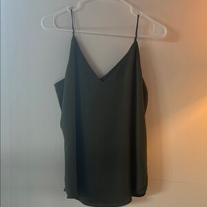 Express Elegant Olive Green V-Neck Camisole